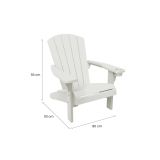 Sedia da esterno Tombolo, Seggiola da giardino, Seduta outdoor multiuso, Panchina da giardino, 80x93 h93 cm, Bianco