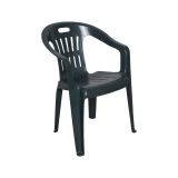 Sedia da esterno Velletri, Set di 4 sedute da giardino, Sedia per tavolo da pranzo, Poltrona outdoor, 100 % Made in Italy, 56x55h78 cm, Verde