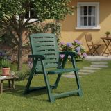 Sedia da Esterno Verde una Sedia Schienale Reclinabile, Multiposizione Made in Italy - Wadley