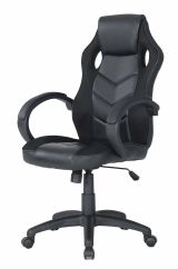 Sedia da gaming Caloundra, Poltrona da gaming adulto, Sedia da scrivania, 66x61h104-114 cm, Nero