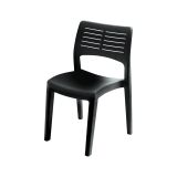 Sedia da giardino design impilabile antracite - Genny