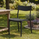 Sedia da giardino impilabile antracite - Lupia