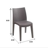 Sedia da giardino impilabile marrone - Ant