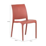 Sedia da giardino impilabile rosa - Tambora