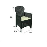 Sedia da giardino in plastica antracite - Amilton