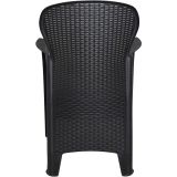 Sedia da giardino in plastica antracite - Amilton