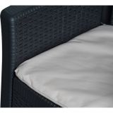 Sedia da giardino in plastica antracite - Amilton