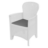 Sedia da giardino in plastica bianco - Amilton