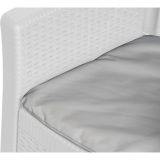 Sedia da giardino in plastica bianco - Amilton