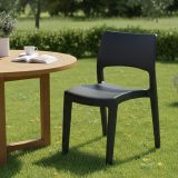 Sedia da giardino minimal antracite - Zircone