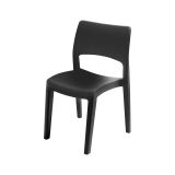Sedia da giardino minimal antracite - Zircone