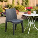 Sedia da giardino moderna impilabile antracite - Ant