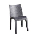 Sedia da giardino moderna impilabile antracite - Ant