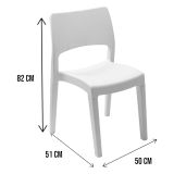 Sedia da giardino resistente bianco - Zircone
