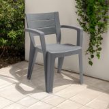 Sedia da terrazza impilabile grigio - Camogli