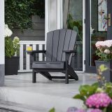 Sedia da terrazzo impilabile antracite - Creston