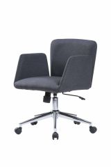 Sedia da ufficio Albury, Poltrona con braccioli, Seduta ergonomica da ufficio, 54x55h65-84 cm, Grigio