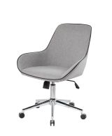 Sedia da ufficio Darwin, Poltrona operativa con ruote, Seduta ergonomica da ufficio, 63x63h100 cm, Grigio