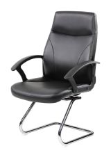 Sedia da ufficio Macquarie, Poltrona direzionale con braccioli, Sedia ergonomica da ufficio, Nero, 60x59h95, cm