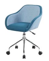 Sedia da ufficio Mandurah, Poltrona operativa da ufficio, Seduta ergonomica da ufficio, 56x58h77-84 cm, Blu