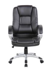Sedia da ufficio Tamworth, Poltrona direzionale con braccioli, Sedia ergonomica da ufficio, 69x63h105-116 cm, Nero