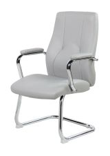 Sedia da ufficio Townsville, Seduta sala da attesa con braccioli per ufficio, Seduta ergonomica da attesa, 61x58h101 cm, Grigio