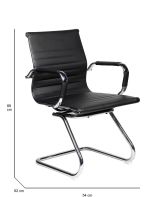 Sedia Dfusett, 62x54h89 cm, Nero