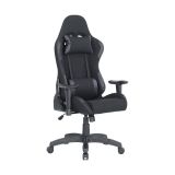 Sedia gaming imbottita con braccioli in ecopelle nera - Mindy