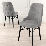 Sedia Grigio 6 Sedie Imbottito, Peso Supportato 120 kg - Cressa