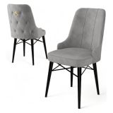 Sedia Grigio 6 Sedie Imbottito, Peso Supportato 120 kg - Cressa