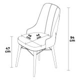 Sedia Grigio 6 Sedie Imbottito, Peso Supportato 120 kg - Cressa