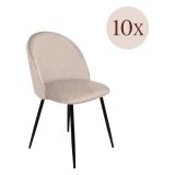 Sedia Grigio Chiaro 10 Sedie Imbottito, Peso Supportato 120 kg - Achito