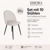 Sedia Grigio Chiaro 10 Sedie Imbottito, Peso Supportato 120 kg - Achito