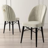 Sedia Grigio Chiaro Nero 6 Sedie Imbottito, Peso Supportato 120 kg - Perillis