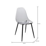 Sedia Grigio Fume 10 Sedie Peso Supportato 120 kg, Sfumatura Colore Struttura Fume - Amstrong