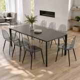 Sedia Grigio Fume 8 Sedie Peso Supportato 120 kg, Sfumatura Colore Struttura Fume - Amstrong