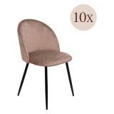 Sedia Grigio Tortora 10 Sedie Imbottito, Peso Supportato 120 kg - Achito