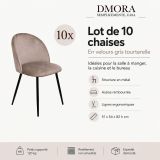 Sedia Grigio Tortora 10 Sedie Imbottito, Peso Supportato 120 kg - Achito