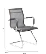 Sedia Grigio una Sedia Peso Supportato 120 kg, Altezza Seduta 43 cm - Balvano