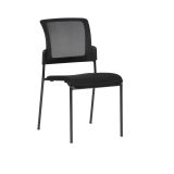 Sedia imbottita in tessuto nero - Baceno