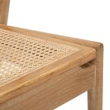 Sedia Marrone 2 Sedie Seduta in Rattan Intrecciato, Materiale Struttura in Legno - Ione