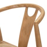 Sedia Marrone 2 Sedie Seduta in Rattan Intrecciato, Materiale Struttura in Legno - Ione