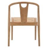 Sedia Marrone 2 Sedie Seduta in Rattan Intrecciato, Materiale Struttura in Legno - Ione