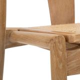 Sedia Marrone 2 Sedie Seduta in Rattan Intrecciato, Materiale Struttura in Legno - Ione