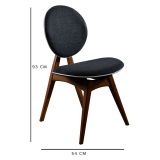 Sedia Marrone Noce 2 Sedie Imbottito, Peso Supportato 150 kg - Centrale