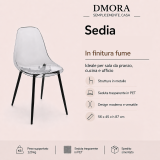 Sedia minimal in plastica fume - Amstrong