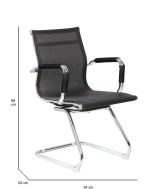Sedia Nero una Sedia Peso Supportato 120 kg, Altezza Seduta 43 cm - Balvano