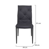 Sedia, Set di 2 Sedie Grigio - Gessate