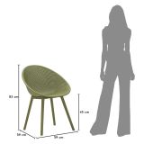 Sedia Verde 2 Sedie Adatto per Indoor-outdoor, Materiale Struttura in Plastica - Tansen