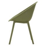 Sedia Verde 2 Sedie Adatto per Indoor-outdoor, Materiale Struttura in Plastica - Tansen